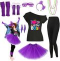 80s Outfit Women Costume Accessories Set - Complete Neon Party Pack 1