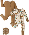 Baby Bamboo Footie Romper 2-Pack - Ultra-Soft Viscose from Bamboo