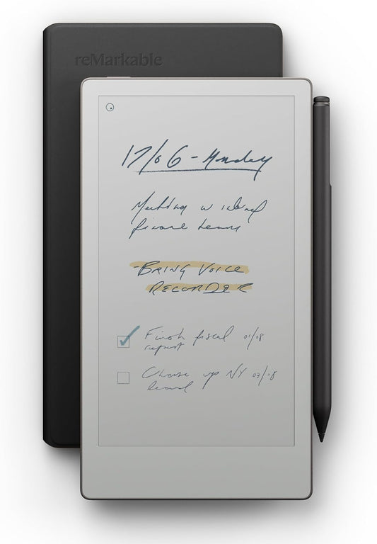 reMarkable Paper Pro Move Leather Folio Bundle for Note-Taking