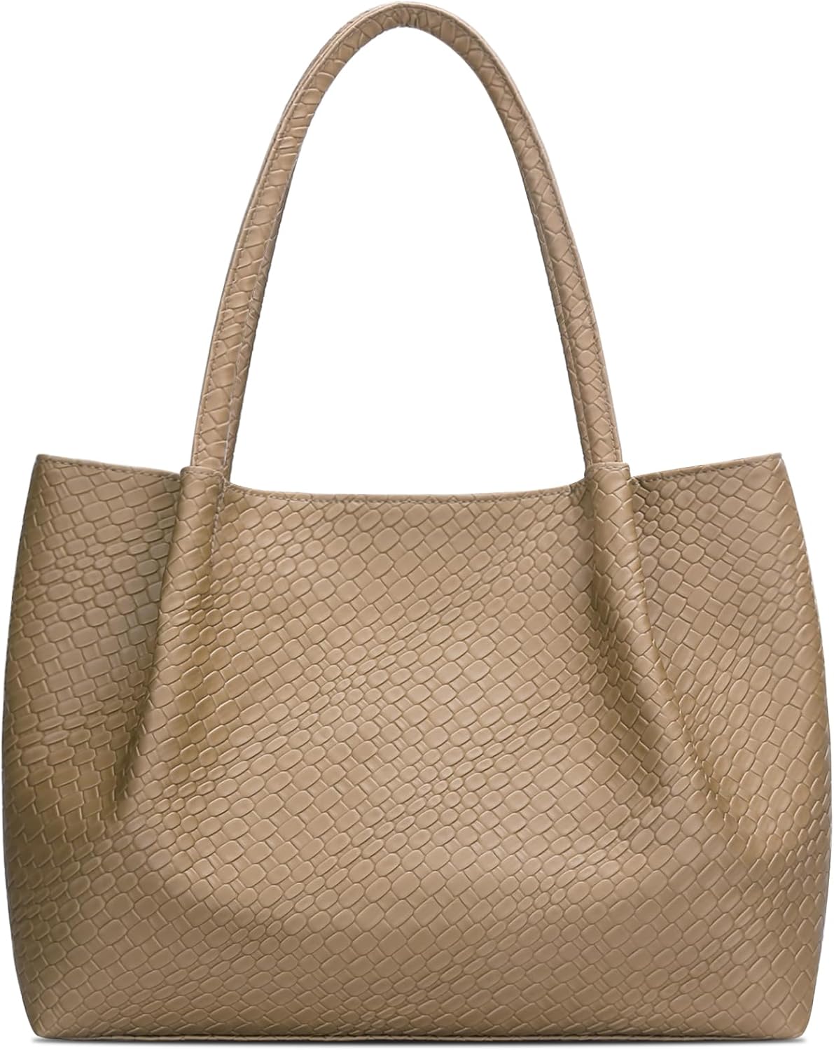 KKXIU Vegan Leather Tote Bag for Women - Large Capacity Purse