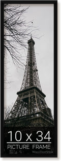 10x34 Black Picture Frame for Puzzles, Posters, and Photos