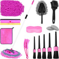 Pink 62in Car Wash Brush Kit - Complete Car Cleaning Set