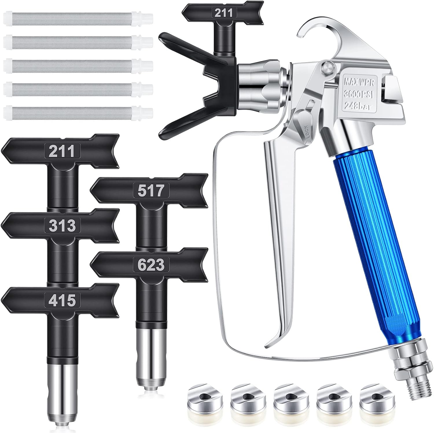 Zhengmy 12 Pcs Airless Paint Sprayer Gun Kit for Perfect Spraying