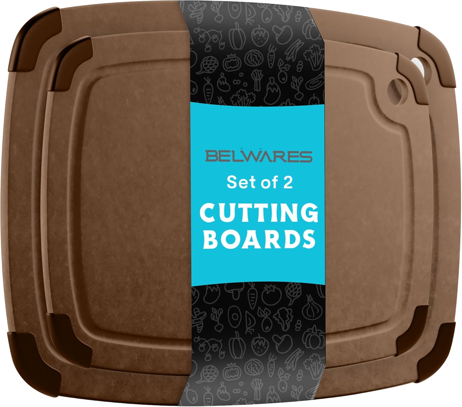 Dishwasher Safe Cutting Boards Set - Large Composite Wood Boards