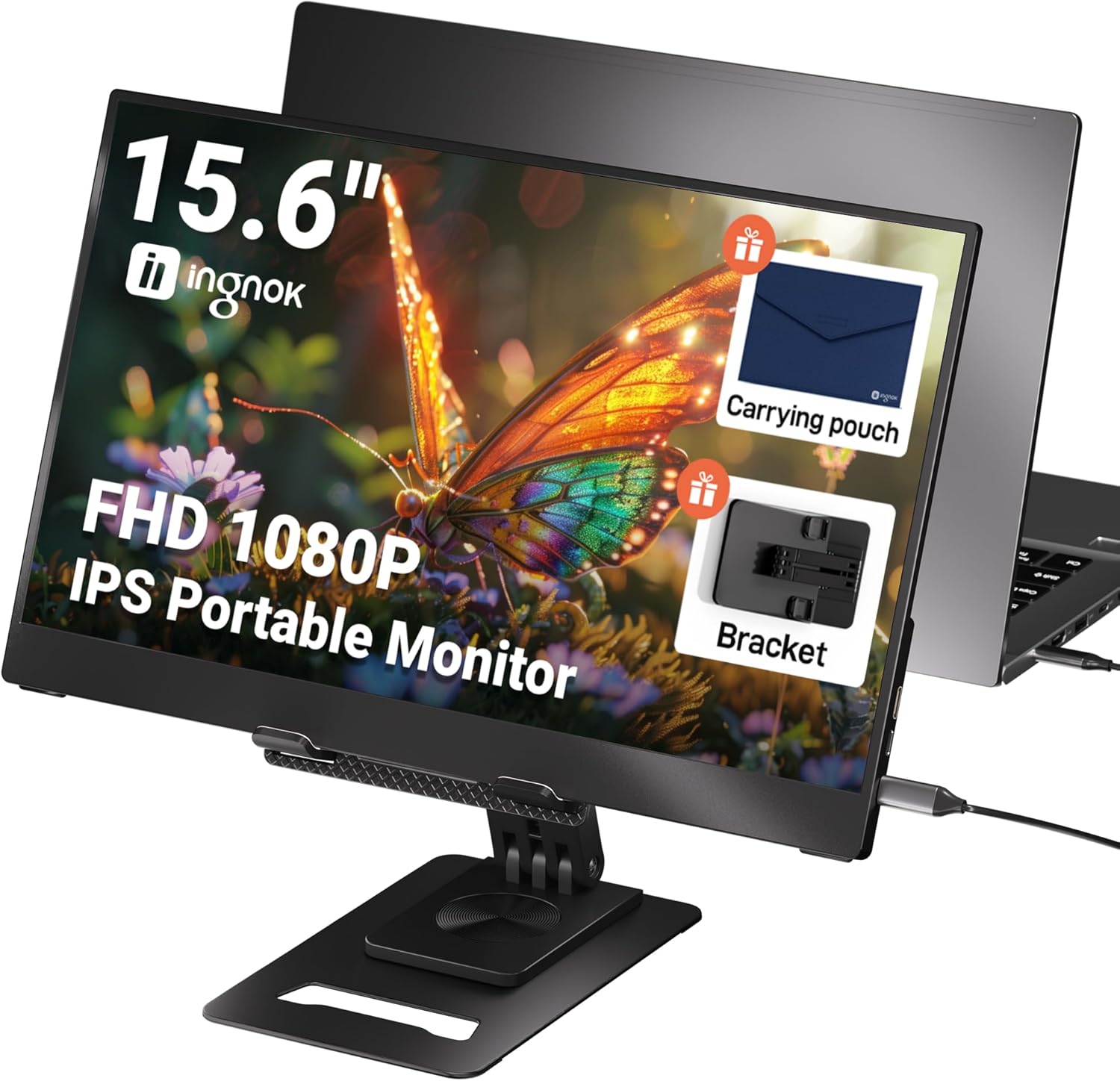 Ingnok 15.6 FHD IPS Portable Monitor - Ultimate Travel Companion