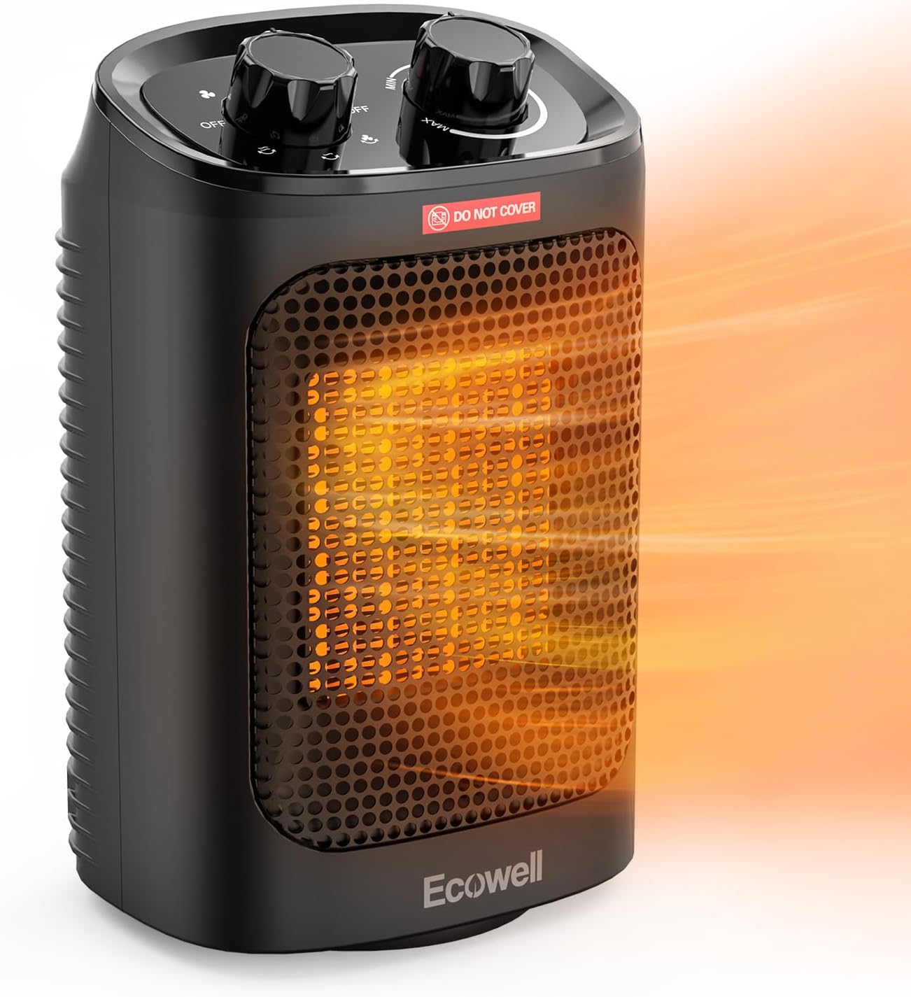 ECOWELL Ceramic Space Heater: Energy Efficient & Quiet