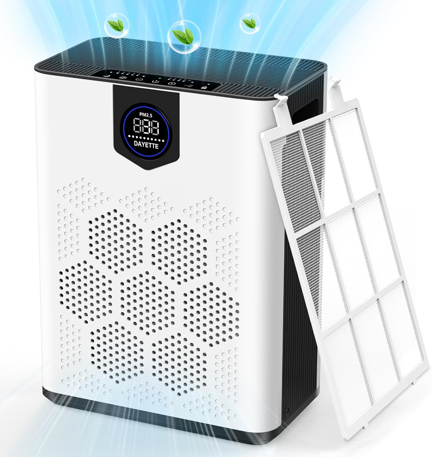 Air Purifiers for Home Large Room with H14 HEPA Filter Power