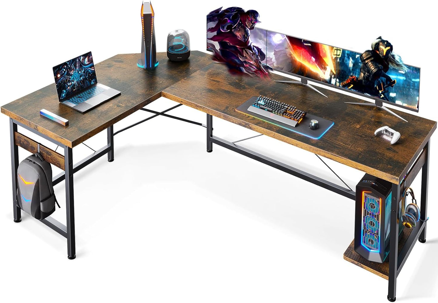 Larger Gaming Desk - Sturdy Corner Workspace
