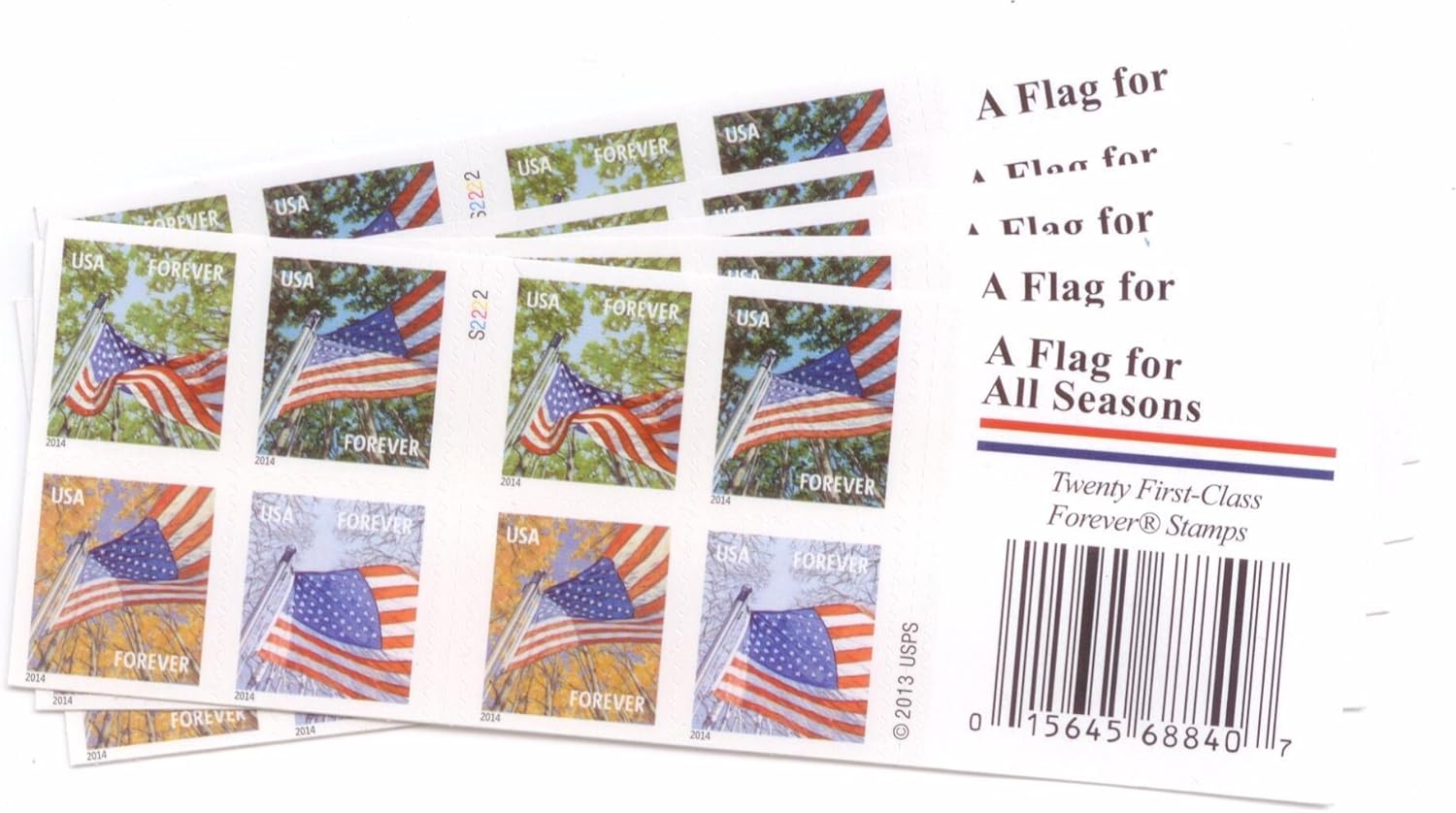 USPS Flags for All Seasons Forever Stamps - 100 Stamps Set