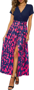 Women Summer 2025 Maxi Dress Floral Spaghetti Strap - Flowy Sundress