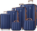 LARVENDER Luggage Sets 6 Piece Expandable Hardside Set - Lightweight