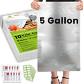 5 Gallon Mylar Bags 10pcs with 2500cc Oxygen Absorbers - Heavy Duty