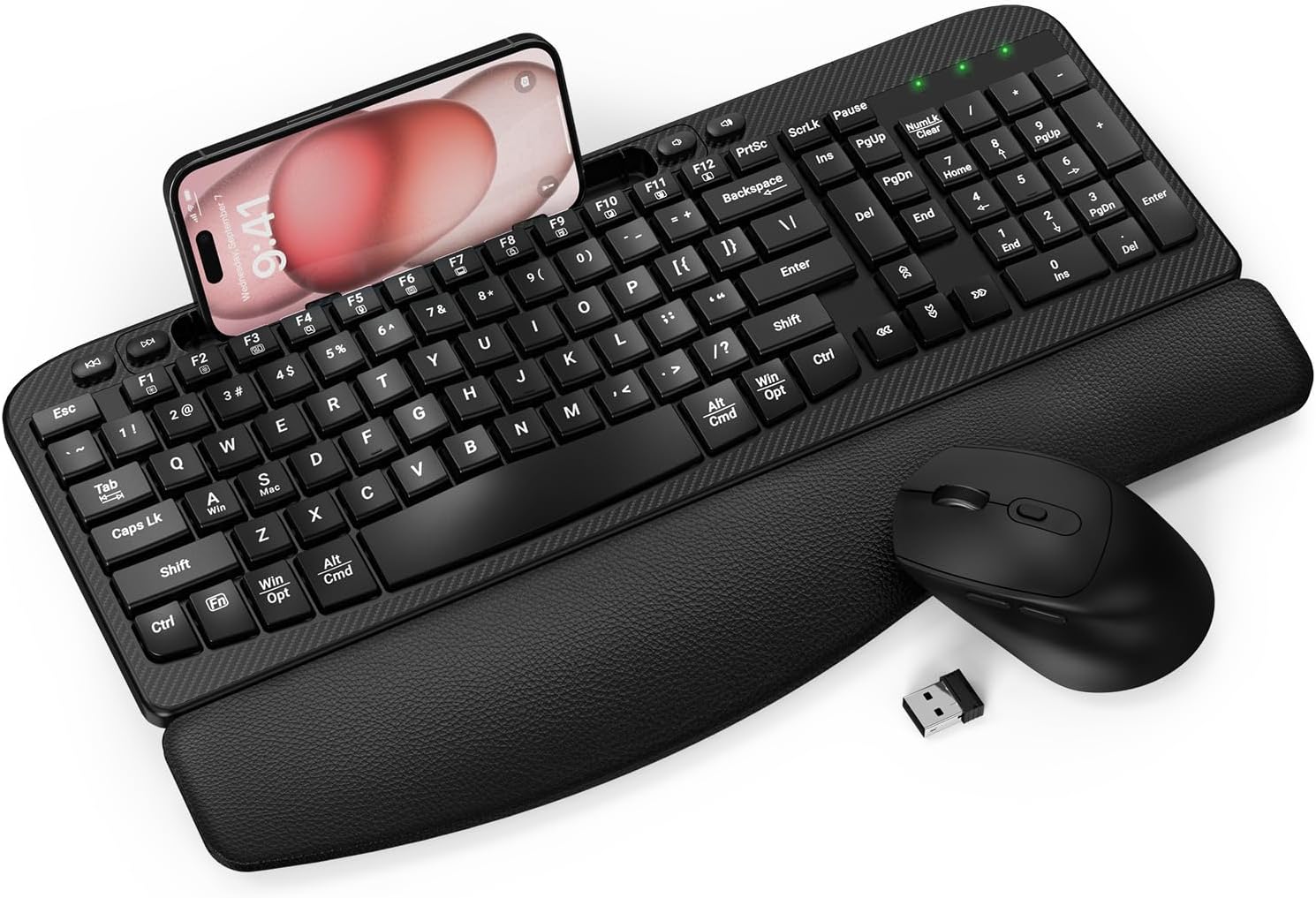 Wave Keys Wireless Keyboard & Mouse Set