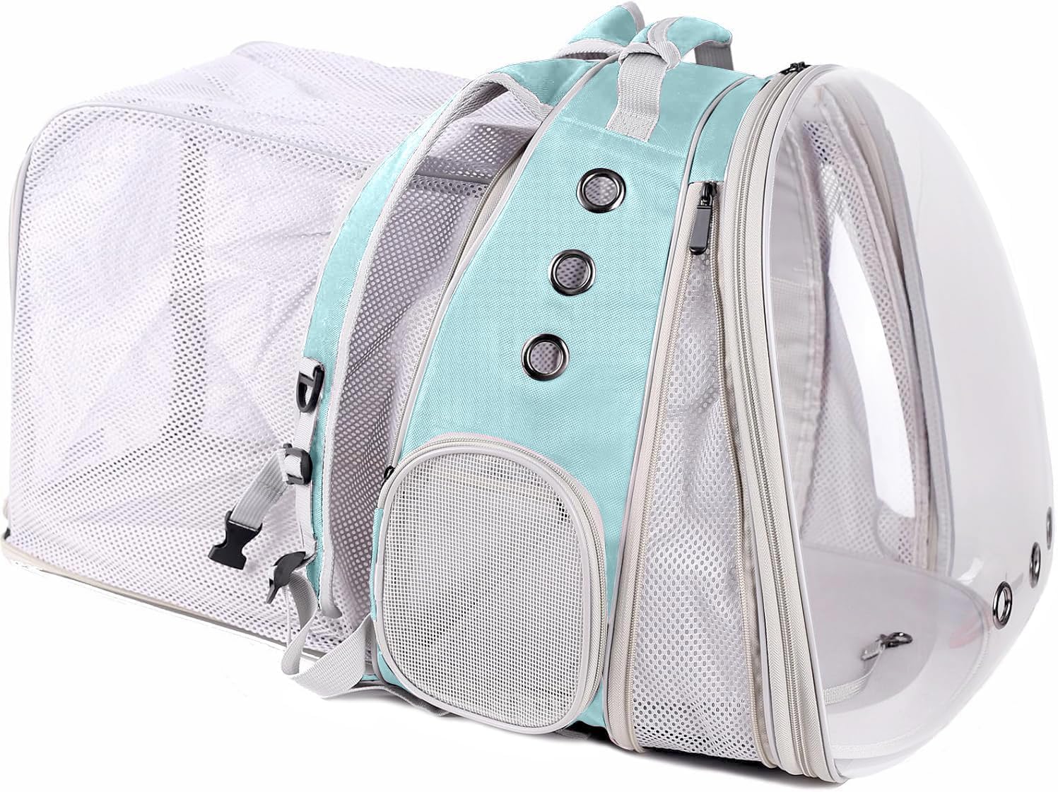 halinfer Dual Extension Pet Backpack Carrier for Cats and Puppies