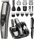 Beard Trimmer for Men 17-Pc Set Rechargeable Grooming Kit - All-in-One