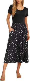 Women's Summer Tiered Flowy Maxi Dress with Pockets - S to XXL