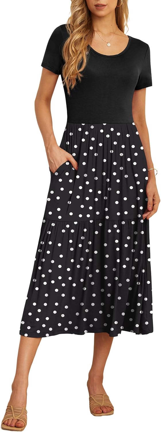 GRECERELLE Women's Summer Casual Maxi Dress with Pockets
