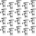 20 Pack Angle Stop Valve 1/4 Turn Shut Off Valves - Bulk Plumbing Pack