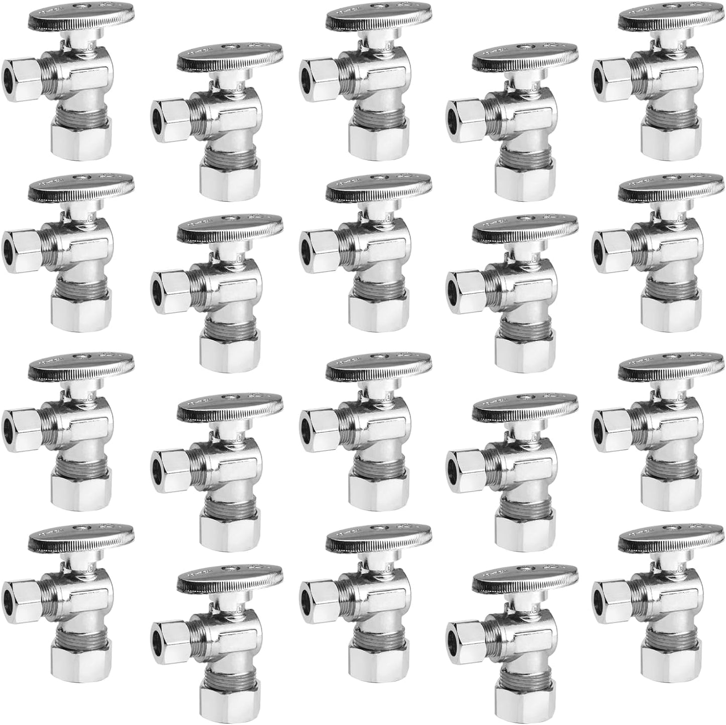 20 Pack Angle Stop Valve for Plumbing Needs - GUOFIS Quality