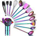 Rainbow Kitchen Utensils Set - 13 Pieces Stainless Steel Tools