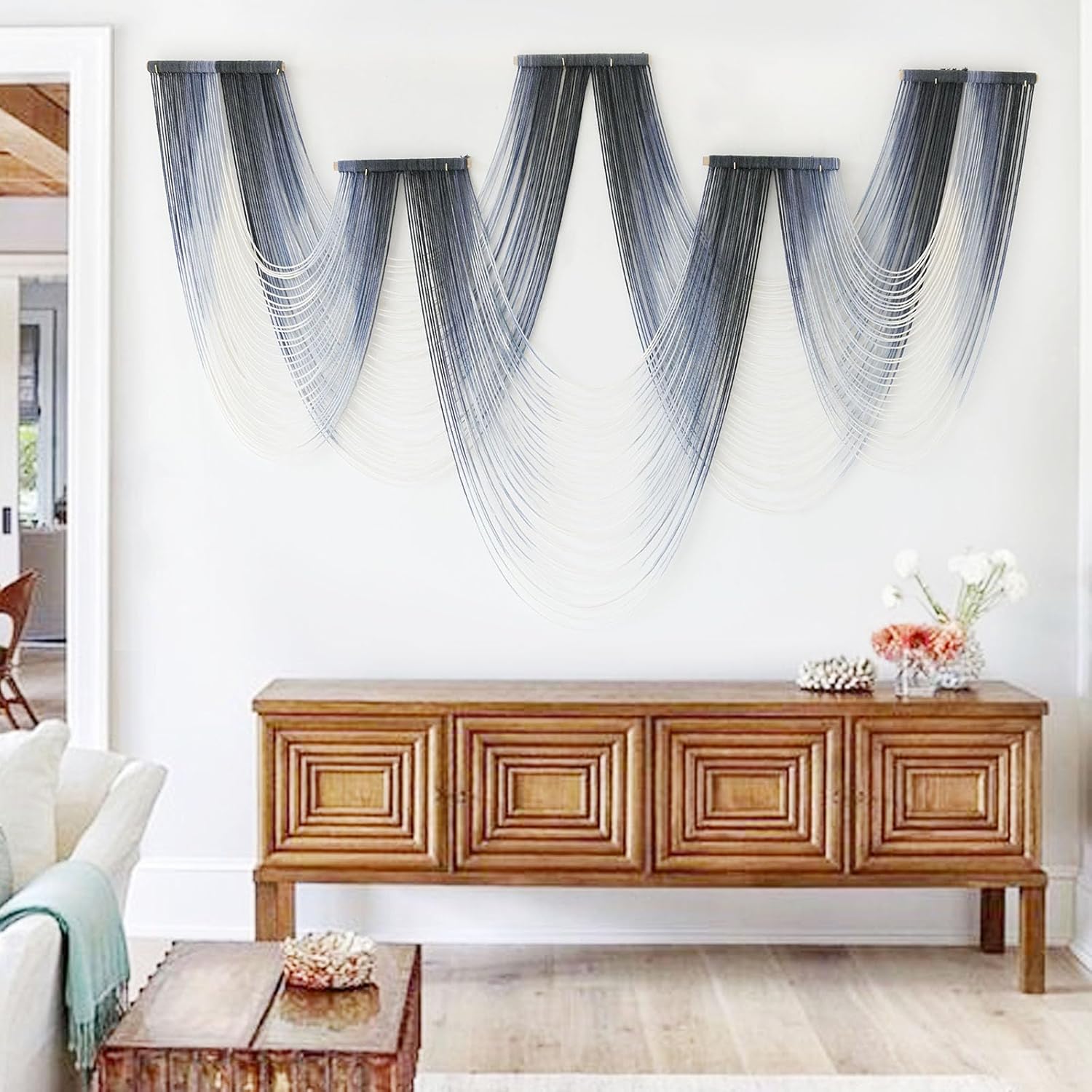 Large Macrame Wall Hanging Decor for Boho Chic Aesthetic