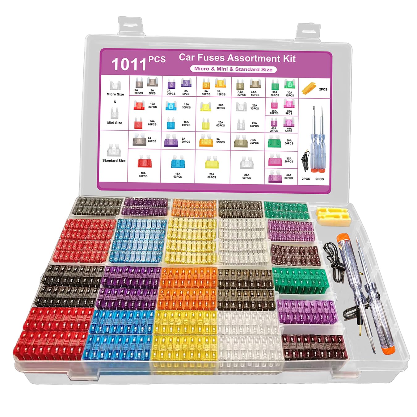1011-Piece Universal Zinc Flake Car Fuse Set for Vehicles