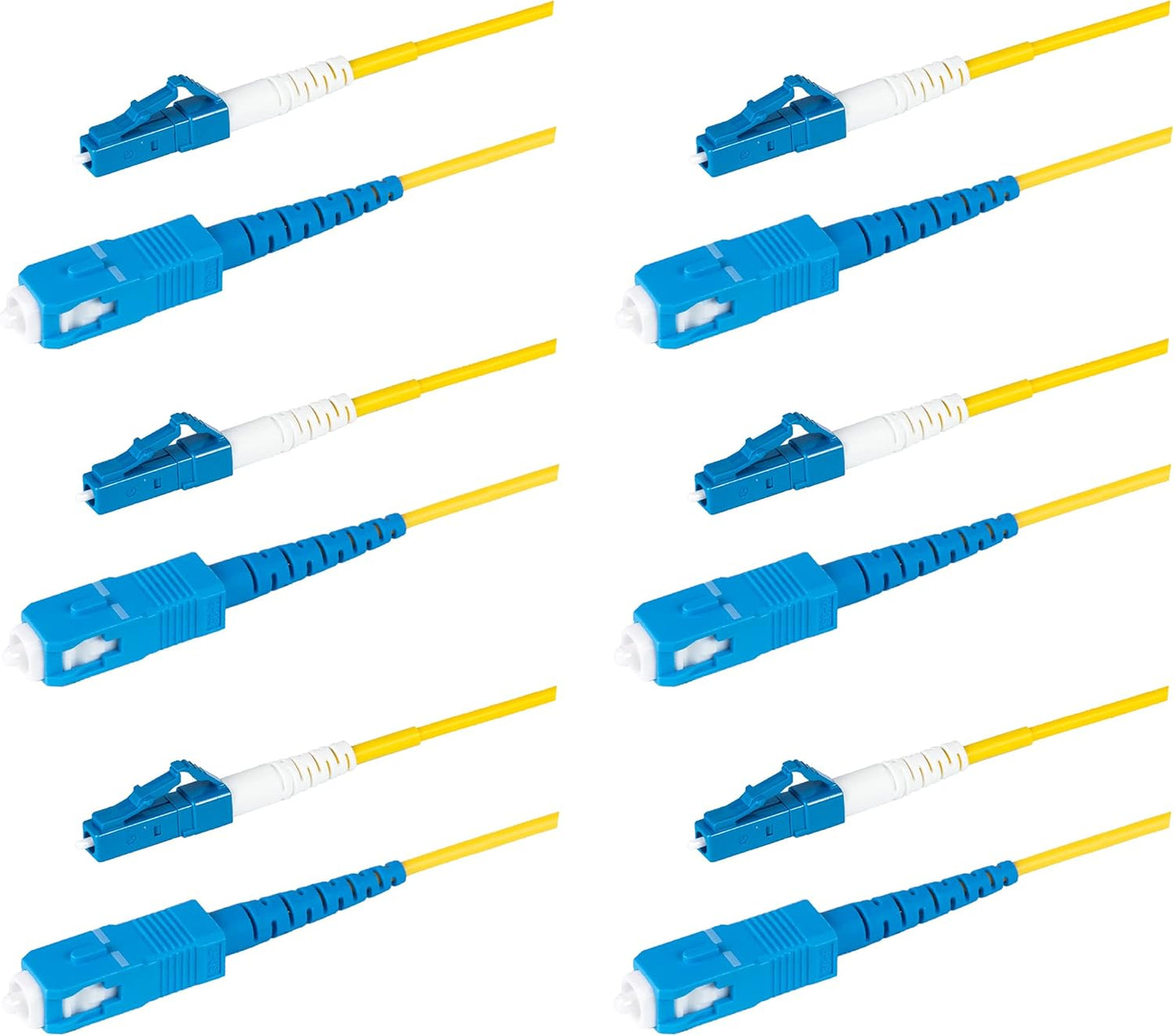 SpeedyFiberTX 6-Pack 500 Feet SC/UPC to LC/UPC Fiber Patch Cable