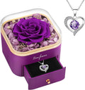 Preserved Real Rose with Necklace Gift Box - Lasting Floral Keepsake