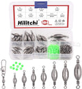Hilitchi Brass Inline Trolling Fishing Weights with Inner Swivels