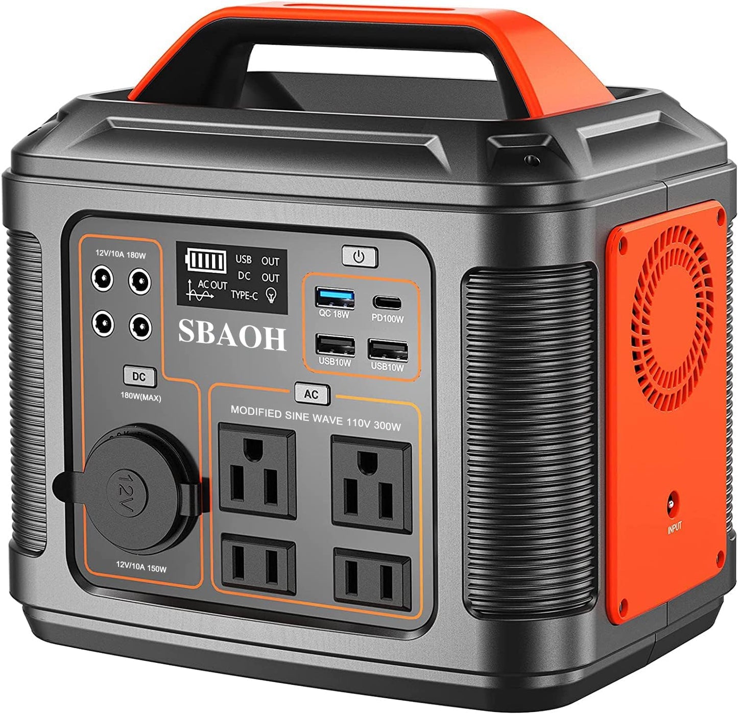 300W Portable Power Station - Quick Charge Lithium Backup