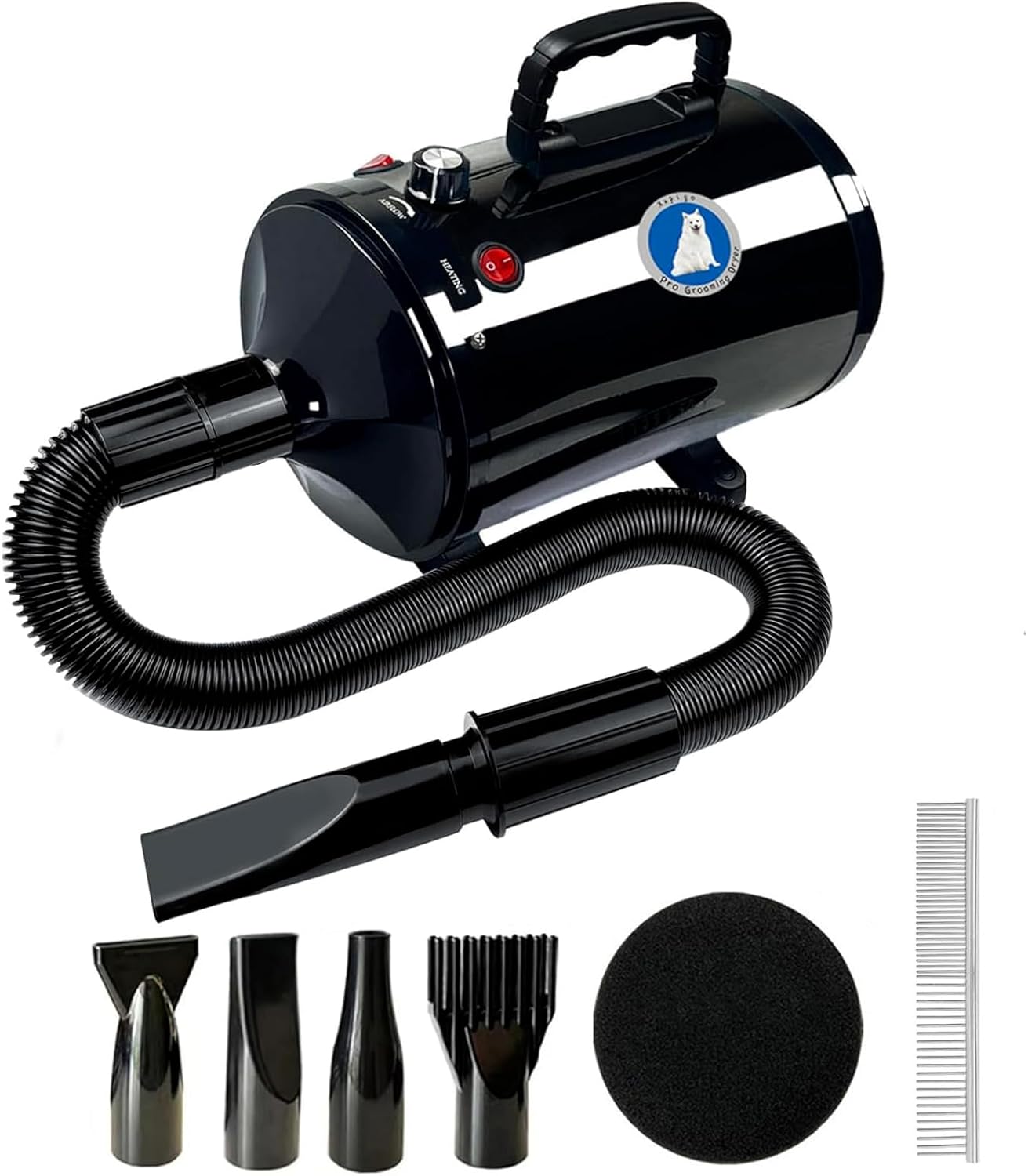 High Velocity Dog Dryer with Adjustable Speed and Nozzles