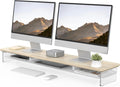 Fenge Acrylic Monitor Stand Riser for Dual Monitors and Storage