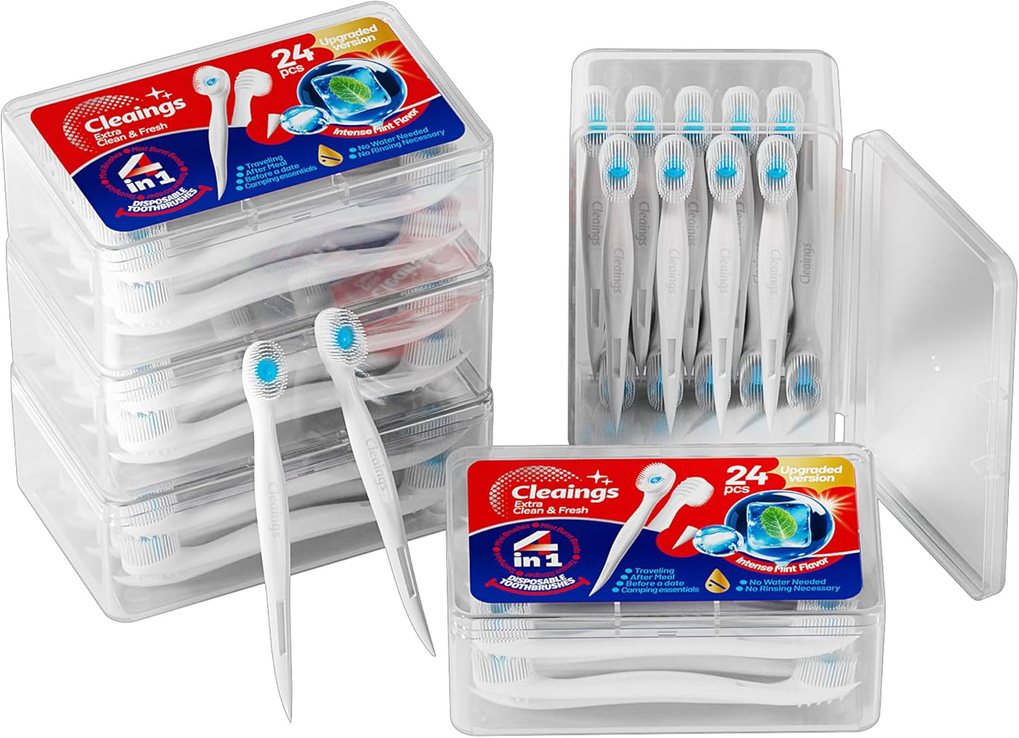 Cleaings Mini Disposable Toothbrush Set for Travel Essentials