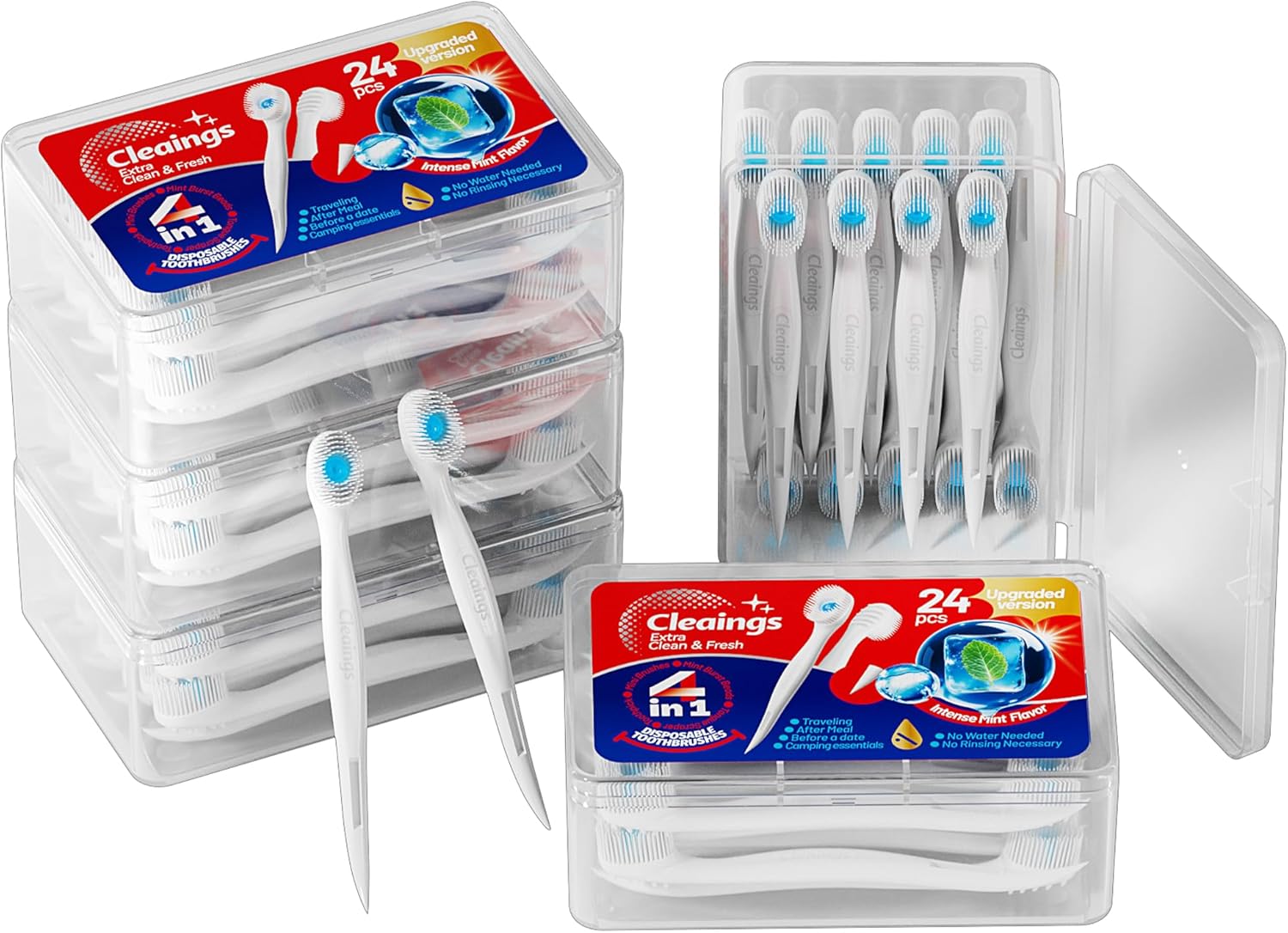 Cleaings Mini Disposable Toothbrush Set for Travel Essentials
