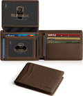 RUNBOX Wallet for Men Large Capacity Slim RFID Leather - 2 ID Windows