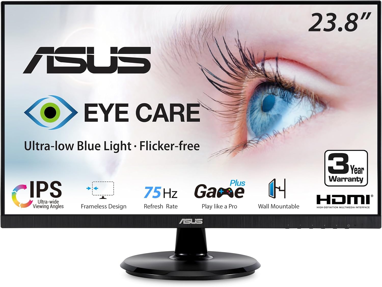 ASUS VA24DQ 23.8 Monitor - Full HD IPS Display