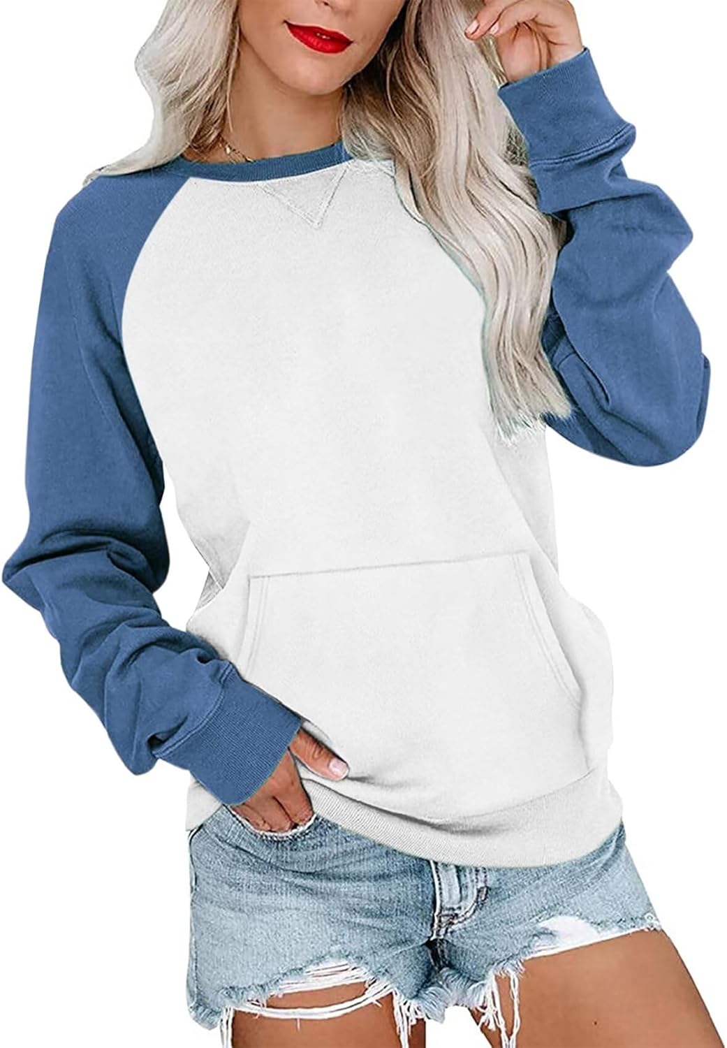 Cute Lightweight Sweatshirt with Pocket by Ovanviso