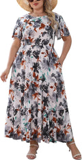 Nemidor Plus Size Maxi Dress for Curvy Women - Flattering Boho