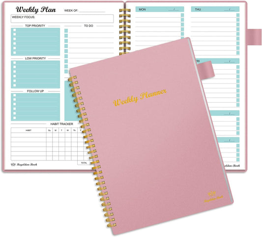 Regolden-Book Weekly Goals Planner: Organize & Achieve