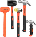 5-Piece Hammer Set - Dead Blow, Claw, Rubber & Soft Mallets