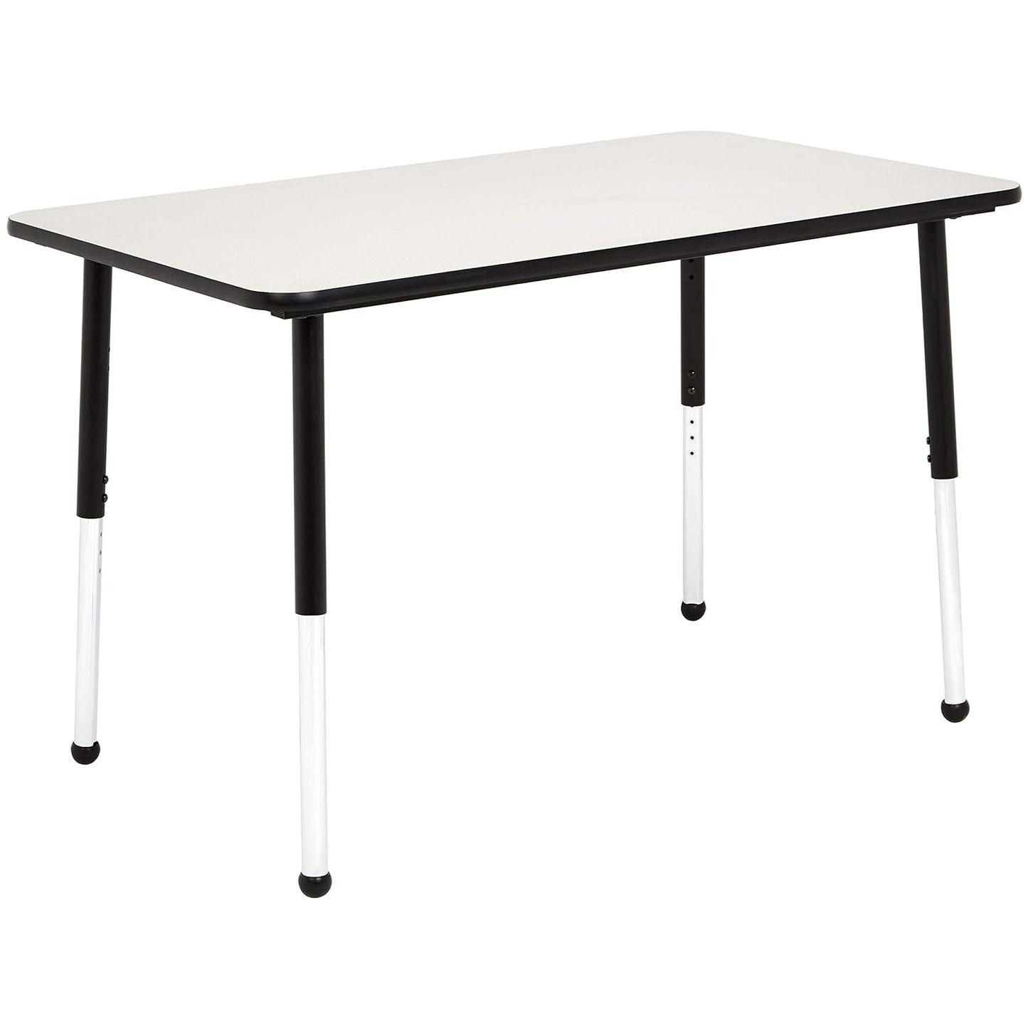 Adjustable Height Kids Writing Desk, Ball Glide Legs, 47x29 Grey Top