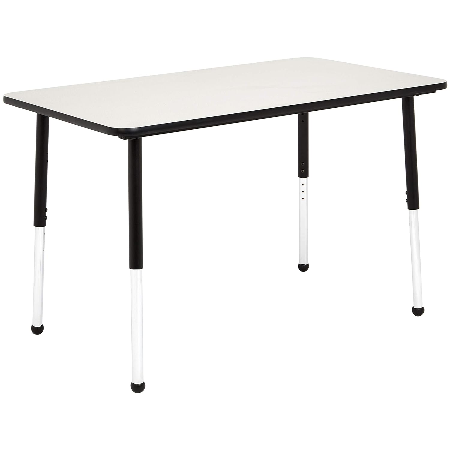 Adjustable Height Kids Writing Desk, Ball Glide Legs, 47x29 Grey Top