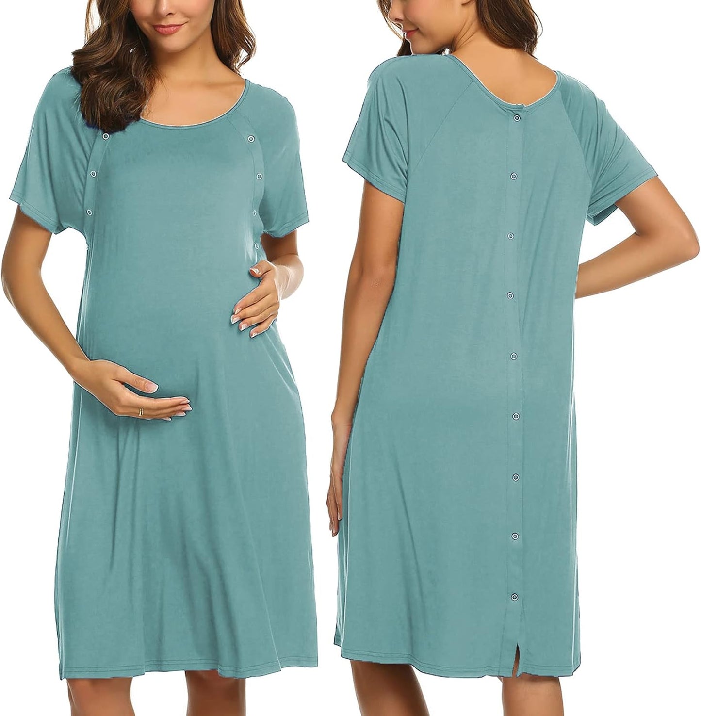 Ekouaer Womens Nursing Nightdress for Labor and Delivery