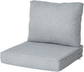 Deep 22x22 Patio Seat and Back Cushion Set - Water-Resistant Comfort