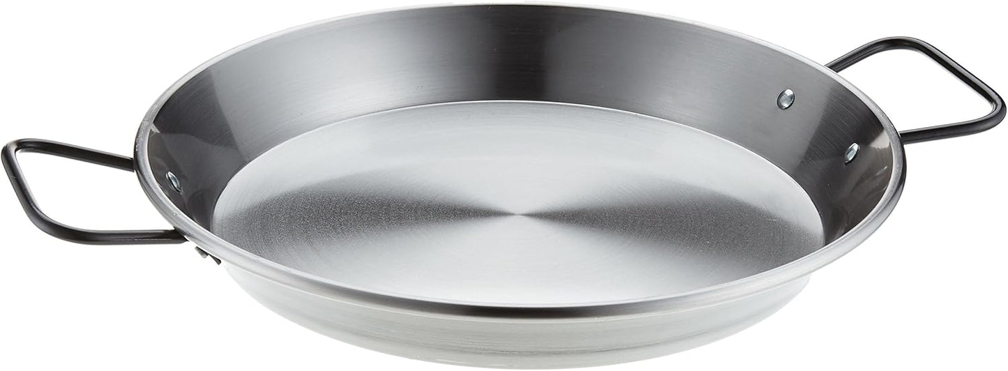 Garcima Polished Steel Professional Paella Pan 30cm for Induction