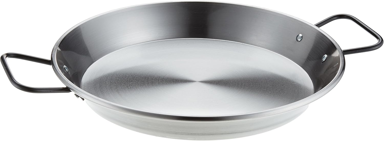 Garcima Polished Steel Professional Paella Pan 30cm for Induction