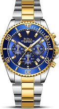 BIDEN Chronograph Stainless Steel Watch - Waterproof & Stylish