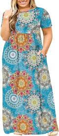 Plus Size Maxi Dress with Pockets - Comfortable Casual Summer Fit