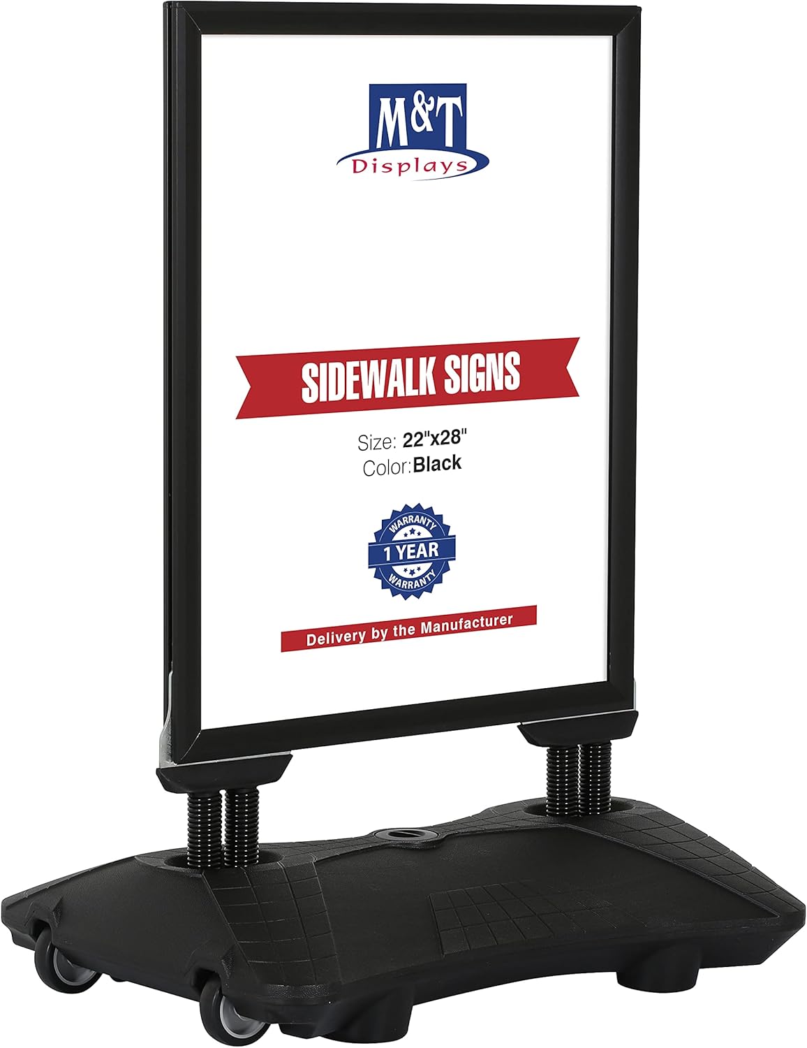 M&T Displays WindPro Lite Weather Resistant Sidewalk Sign Holder