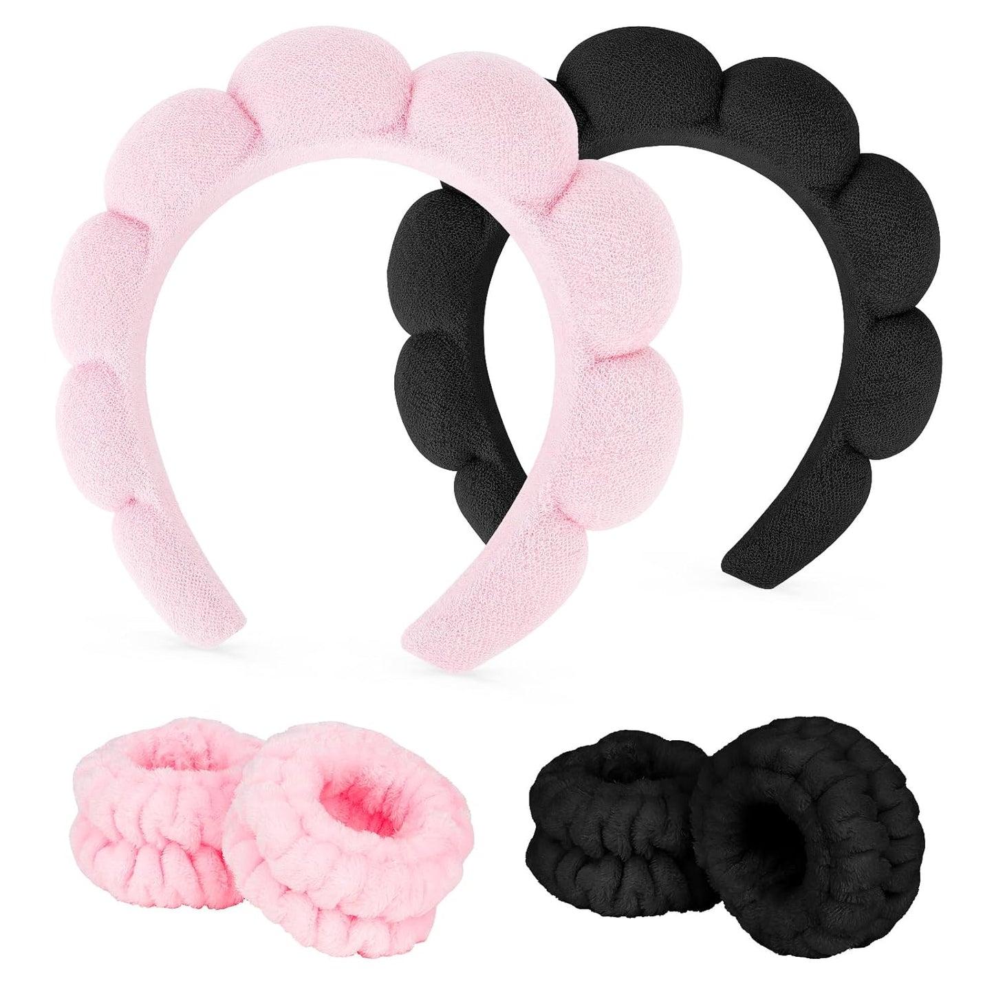 ACO-UINT 6Pc Spa Headbands Set - Ultimate Face Washing Comfort!